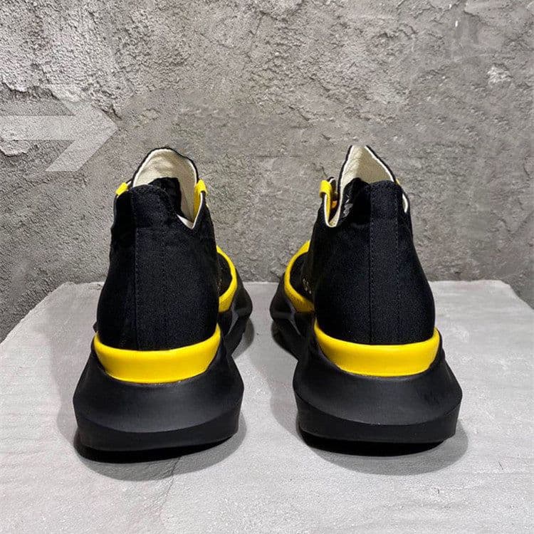 image-Double Bottom Satin Canvas Thick Bottom Low Top Casual Shoes