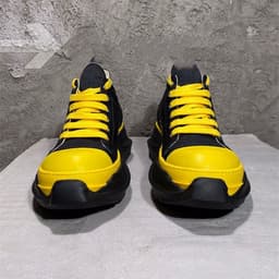 image-Double Bottom Satin Canvas Thick Bottom Low Top Casual Shoes