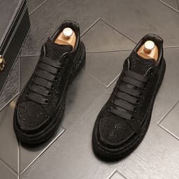 image-Muffin And Rhinestone Fashion Personality Shoes Male
