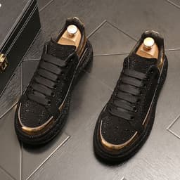 image-Muffin And Rhinestone Fashion Personality Shoes Male
