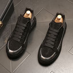 image-Muffin And Rhinestone Fashion Personality Shoes Male