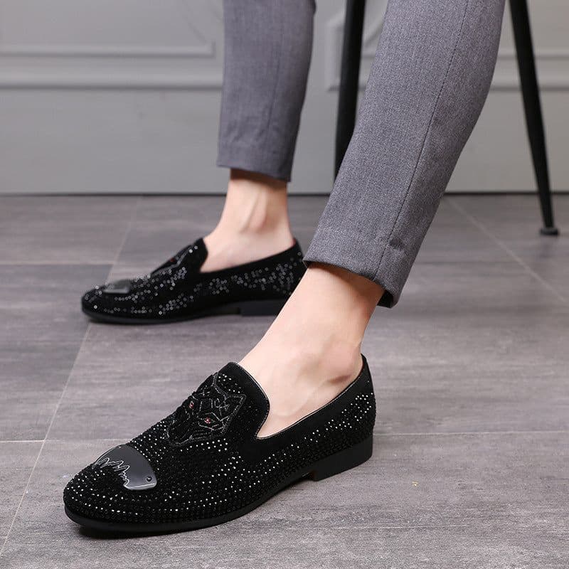 image-Men's Large Size Black Shoes For Business And Leisure
