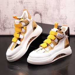 image-Fashionable Color Blocking High Profile Shoes For Men
