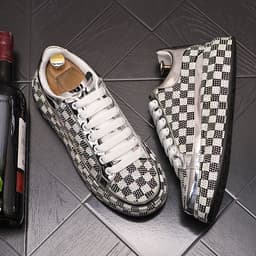 image-Platform Shoes Men's Fashion Rhinestone Tide Platform Shoes