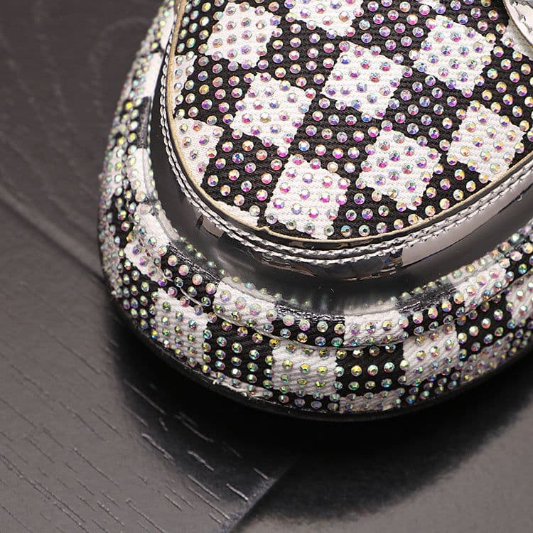 image-Platform Shoes Men's Fashion Rhinestone Tide Platform Shoes
