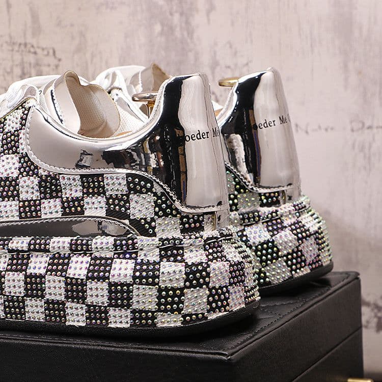 image-Platform Shoes Men's Fashion Rhinestone Tide Platform Shoes