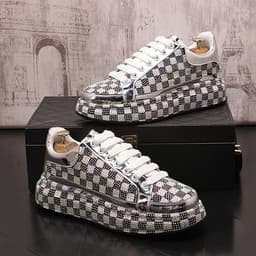 image-Platform Shoes Men's Fashion Rhinestone Tide Platform Shoes
