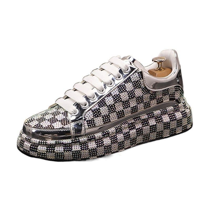 image-Platform Shoes Men's Fashion Rhinestone Tide Platform Shoes