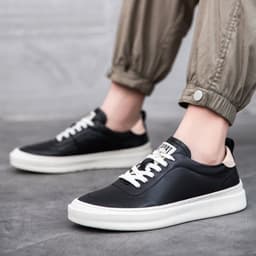 image-Men's Fashion White Shoes Breathable Casual