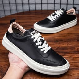 image-Men's Fashion White Shoes Breathable Casual
