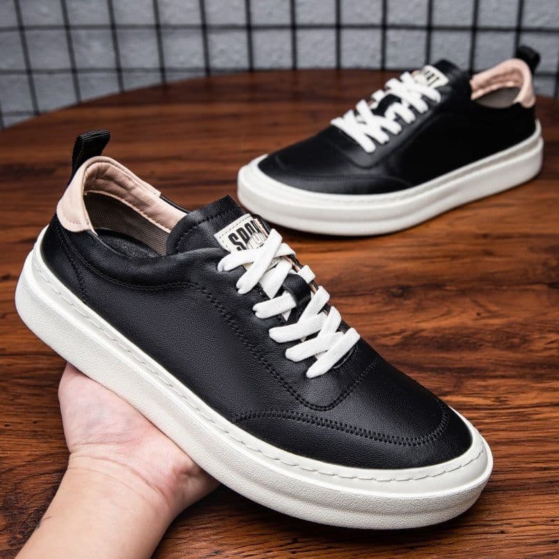 image-Men's Fashion White Shoes Breathable Casual