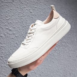image-Men's Fashion White Shoes Breathable Casual