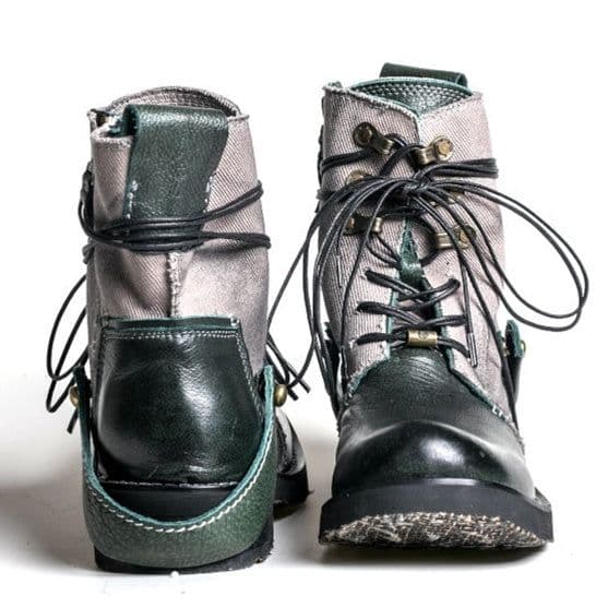 image-Outdoor Japanese Vintage Shoes Canvas Martin Boots