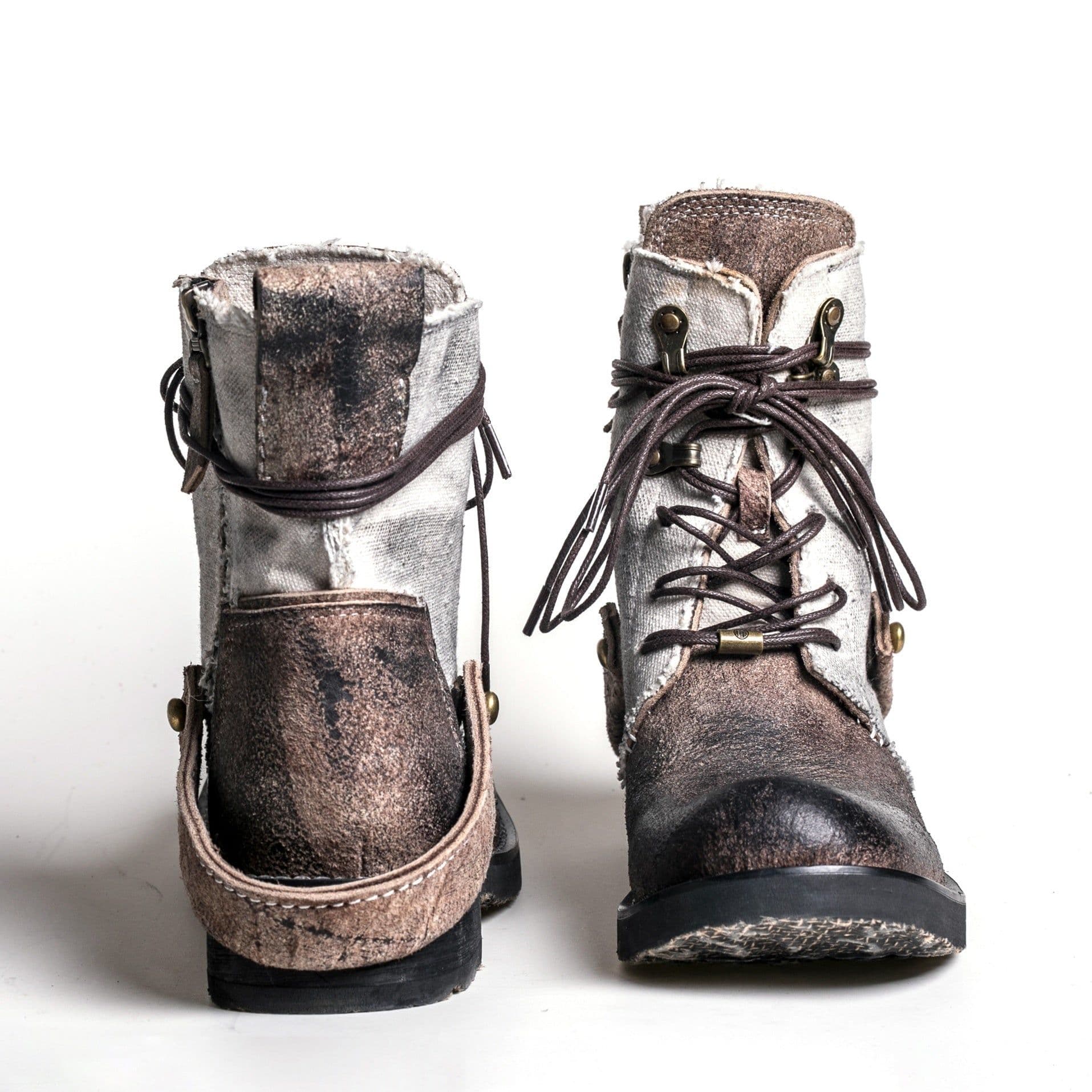 image-Outdoor Japanese Vintage Shoes Canvas Martin Boots