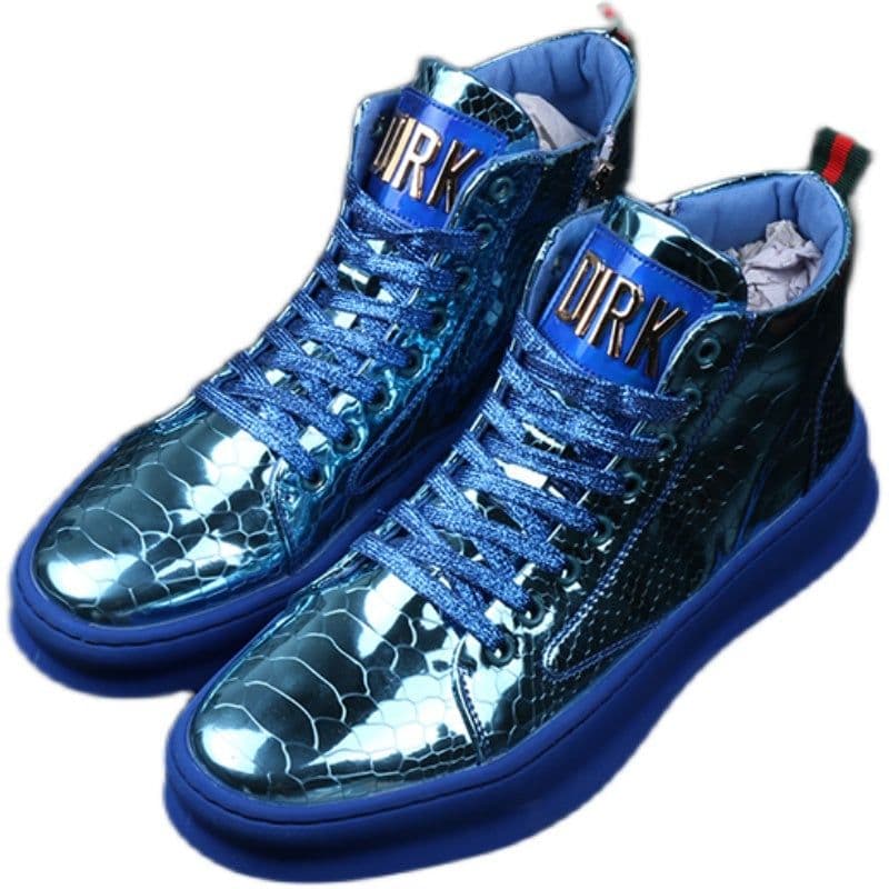 image-Men's Shoes Korean Bright Leather New Youth