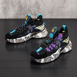 image-Knitted Mesh Shoes Men's Inner Height Shoes