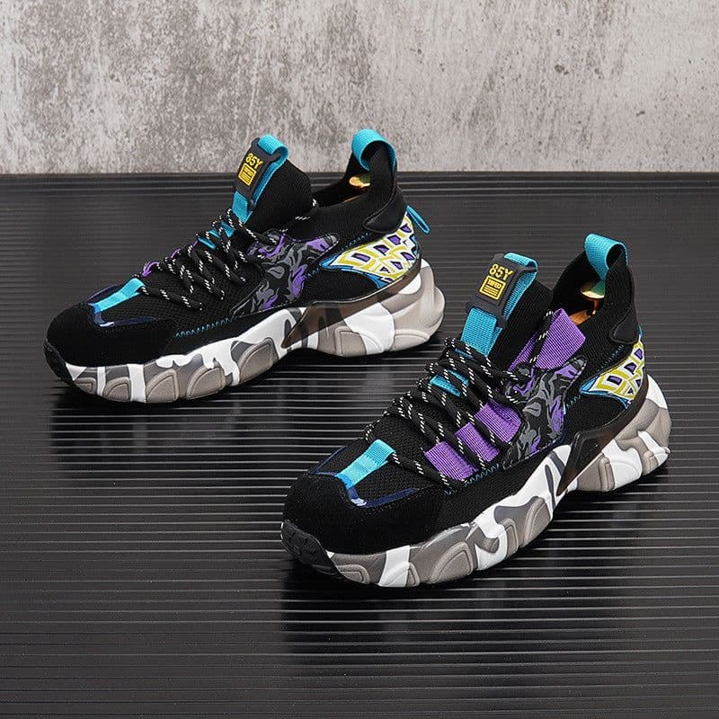 image-Knitted Mesh Shoes Men's Inner Height Shoes