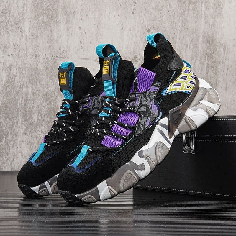 image-Knitted Mesh Shoes Men's Inner Height Shoes