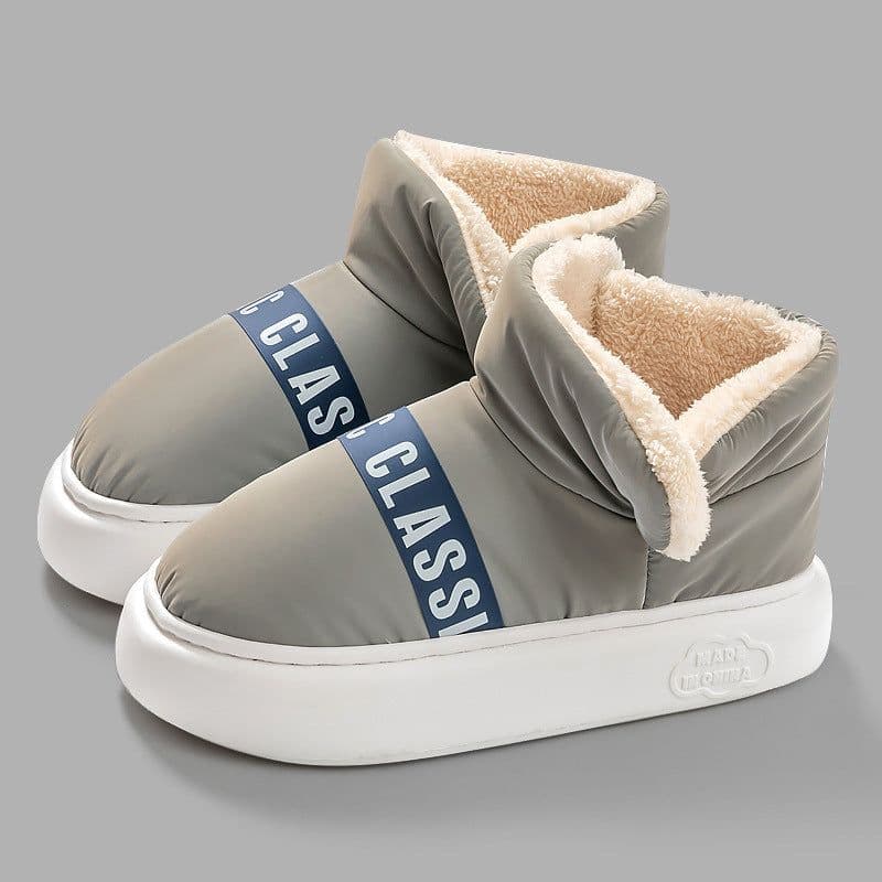 image-Wear Resistant Plush Warm Down Slippers