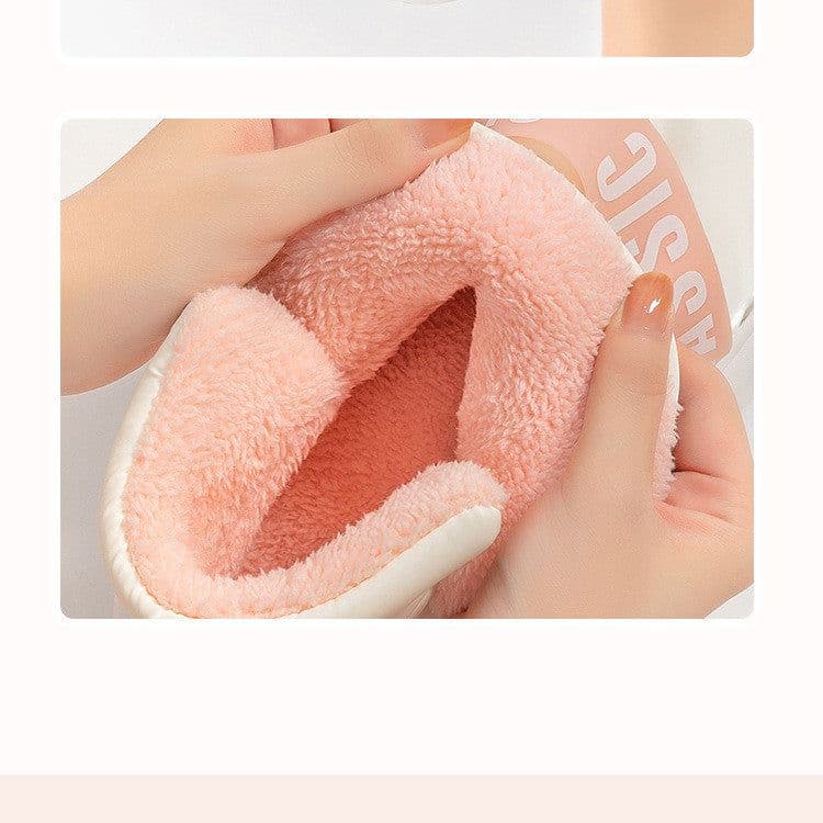 image-Wear Resistant Plush Warm Down Slippers