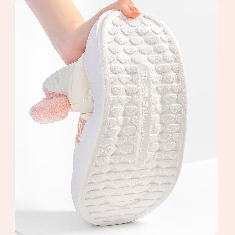 image-Wear Resistant Plush Warm Down Slippers