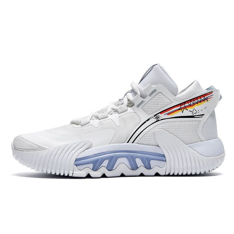 image-New Men's Fly Woven Basketball Shoes Mesh Sports High Top Breathable