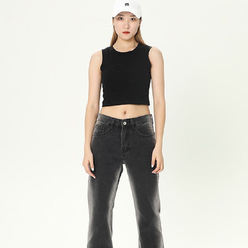 image-Women's Fashionable And Nostalgic Washable Jeans