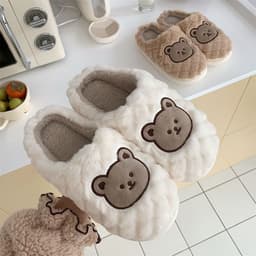 image-Warm Baotou Cotton Slippers For Students' Home Use
