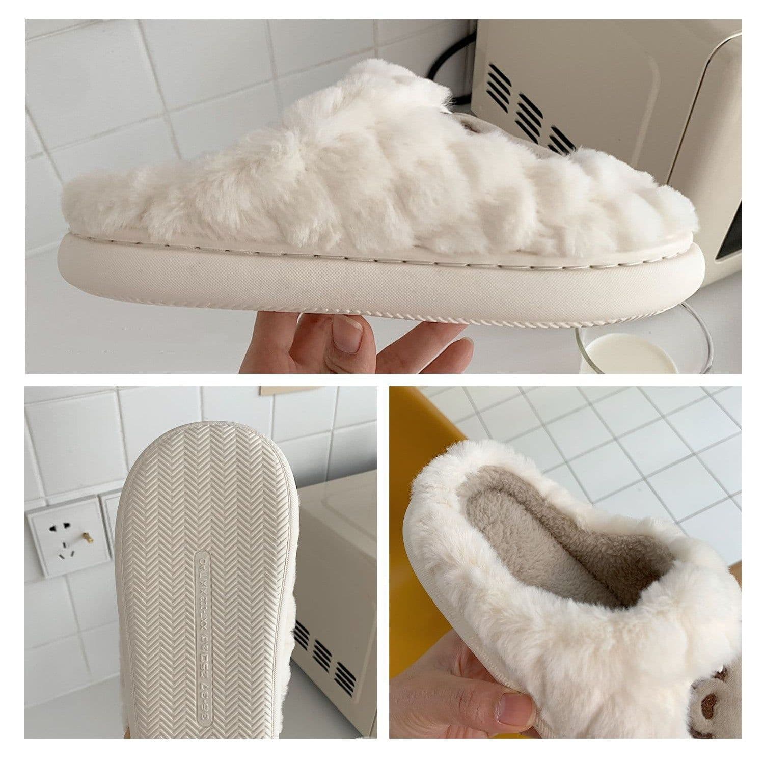 image-Warm Baotou Cotton Slippers For Students' Home Use