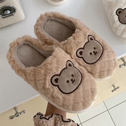 image-Warm Baotou Cotton Slippers For Students' Home Use