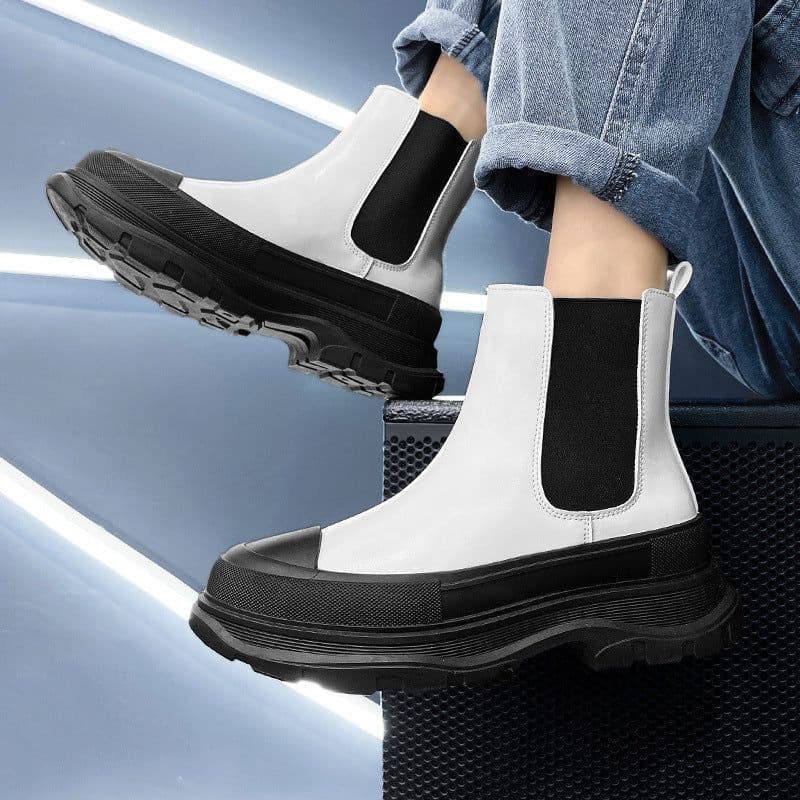 image-Fashion Personality High Top Shoes Thick Soles