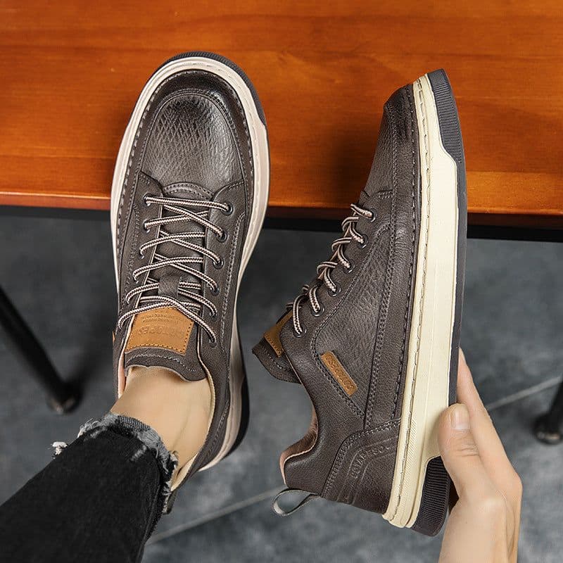 image-Men's Casual Leather Shoes Waterproof Business Suit