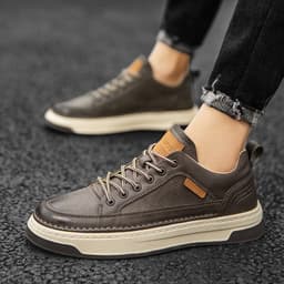 image-Men's Casual Leather Shoes Waterproof Business Suit