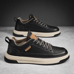 image-Men's Casual Leather Shoes Waterproof Business Suit