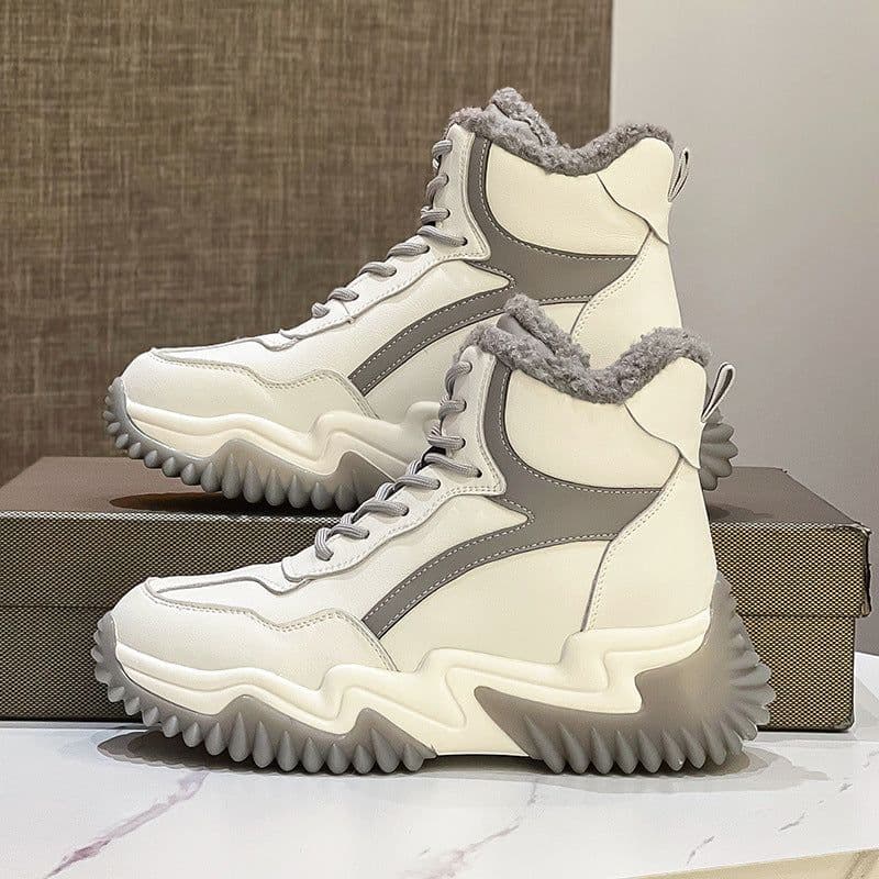 image-Fashion Big Cotton Shoes Plush Snow Boots For Women