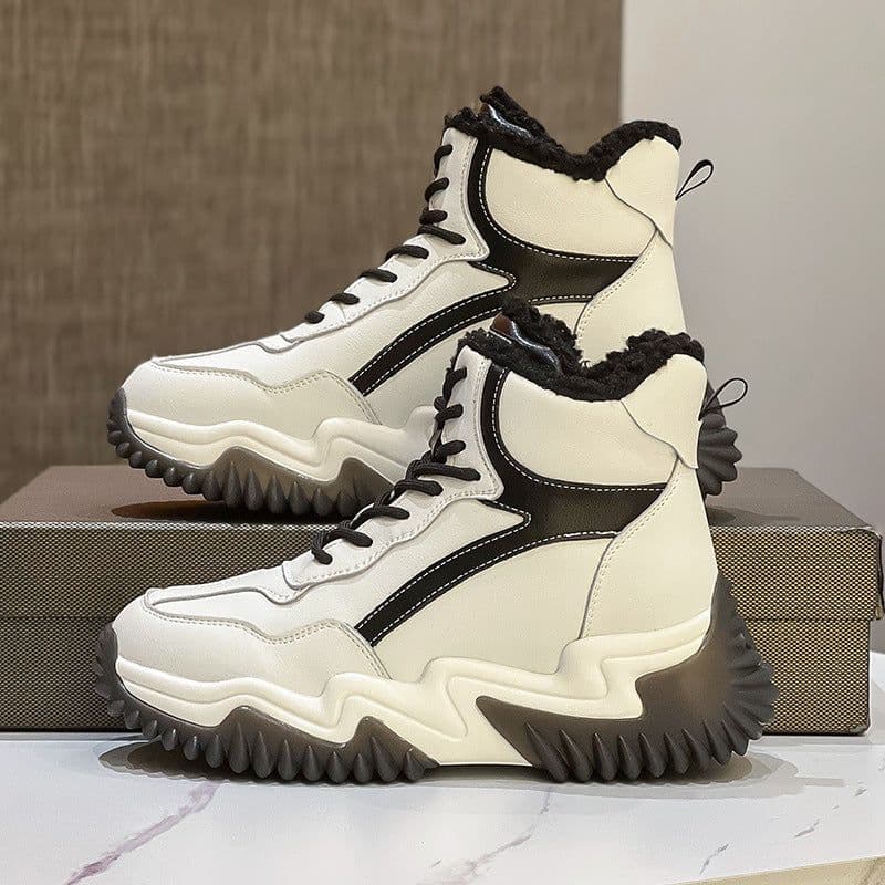 image-Fashion Big Cotton Shoes Plush Snow Boots For Women