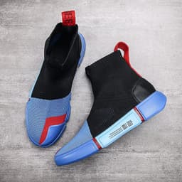 image-Men's Flying Woven Shoes Breathable High Top