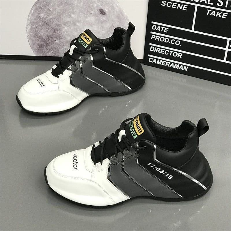 image-New Leather Comfortable Thick Soled Lace Up Fashion Shoes