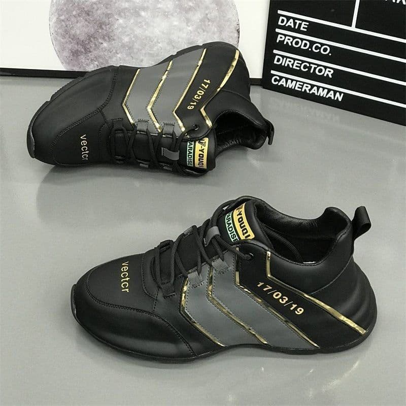 image-New Leather Comfortable Thick Soled Lace Up Fashion Shoes