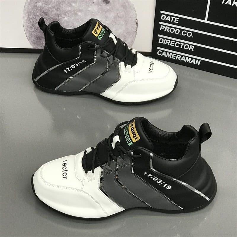 image-New Leather Comfortable Thick Soled Lace Up Fashion Shoes