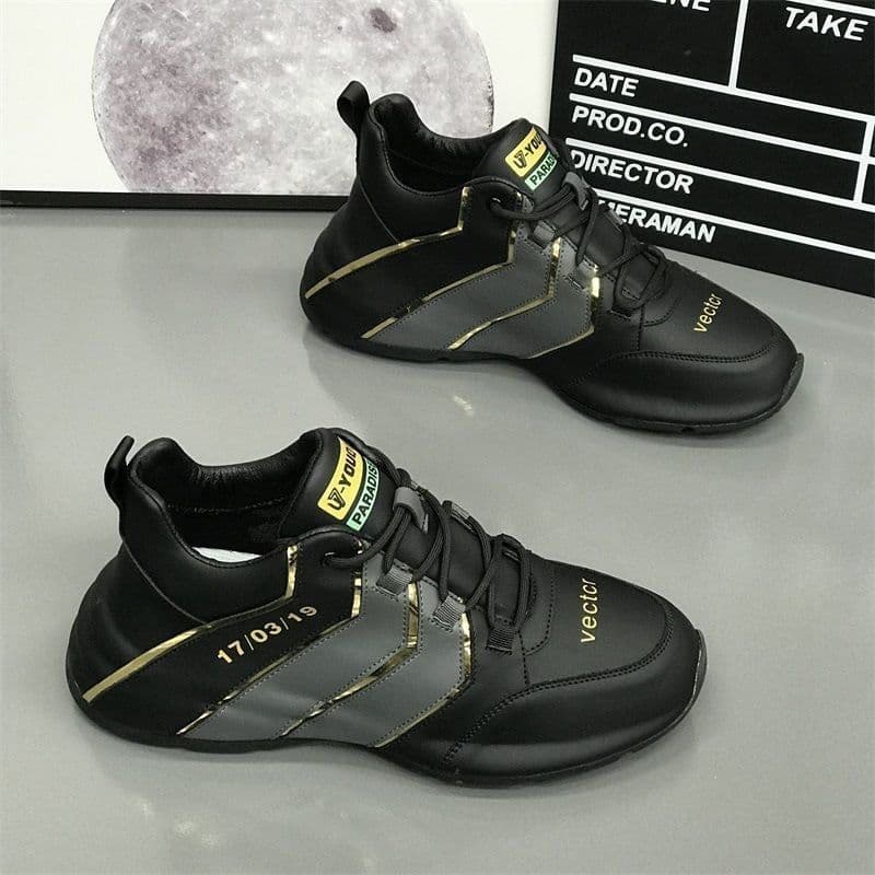image-New Leather Comfortable Thick Soled Lace Up Fashion Shoes
