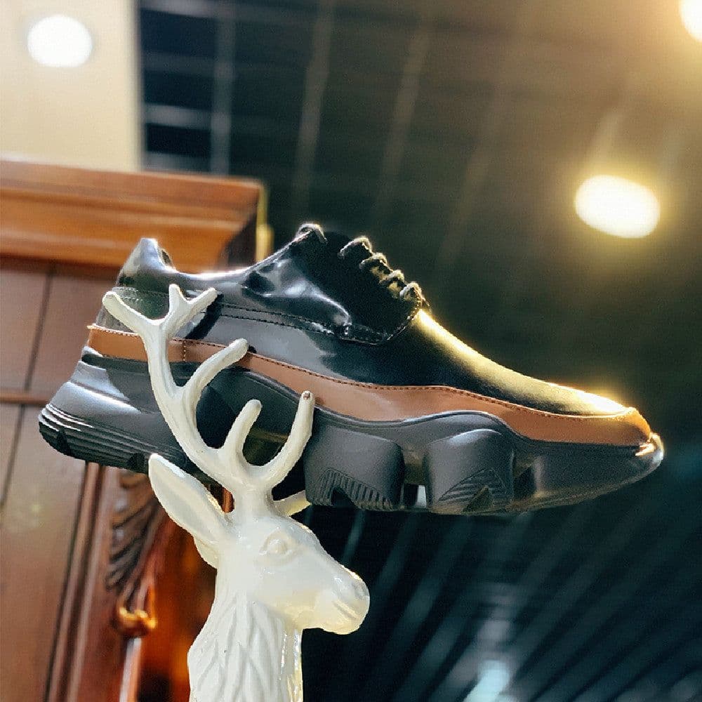 image-Men's Handmade High Light Casual Shoes