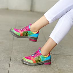 image-Leather Vintage Contrast Casual Lefu Shoes