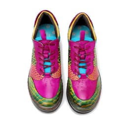 image-Leather Vintage Contrast Casual Lefu Shoes
