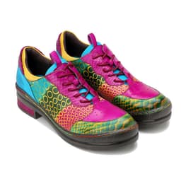 image-Leather Vintage Contrast Casual Lefu Shoes