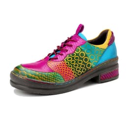 image-Leather Vintage Contrast Casual Lefu Shoes