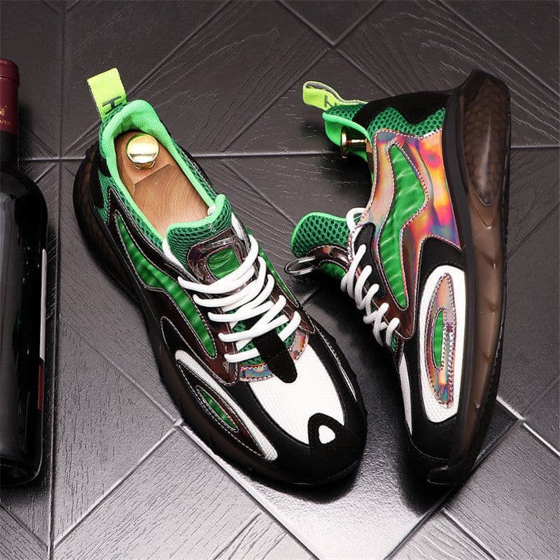 image-Sporty Trend Men's Casual Shoes Thick Sole Personality