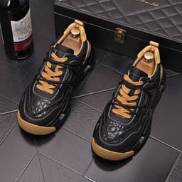 image-New Men's Daily Casual Warm Plush Color Blocking Shoes