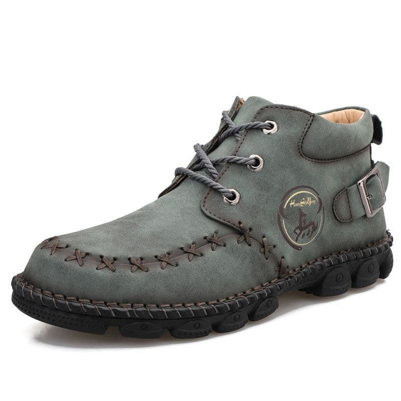 image-New Mid-top Men's Zipper Martin Boots Wear-resistant And Breathable
