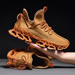 image-Mens Fashion Casual Microfiber Leather Upper Sneakers